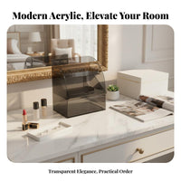 Lidded Makeup Display Case with Drawers Drawer Compartments for Bedroom, Adults