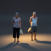 2 Pieces Resin Miniature Couple Figurines Tiny Couple Figure Set Delicate Diorama Figures Unpainted for Collectors