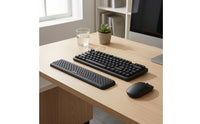 2 Pieces Cloth-Covered-Covered Memory Foam Wrist Rest Set Honeycomb Texture Keyboard and Mouse Wrist Rest Set Contoured Edges Computer Accessory Rounded