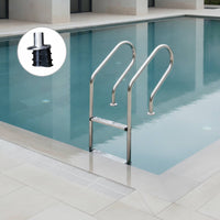 Rust-Resistant Stainless Steel Pool Ladder Stable 2-Step Pool Ladder Sturdy Wobbleunrestricted