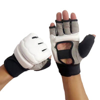 Force Protection Half Finger Boxing Gloves Wrist Support Sandbag Training Gloves Shock Absorption for Youth, Striking Bag, Combat Arts