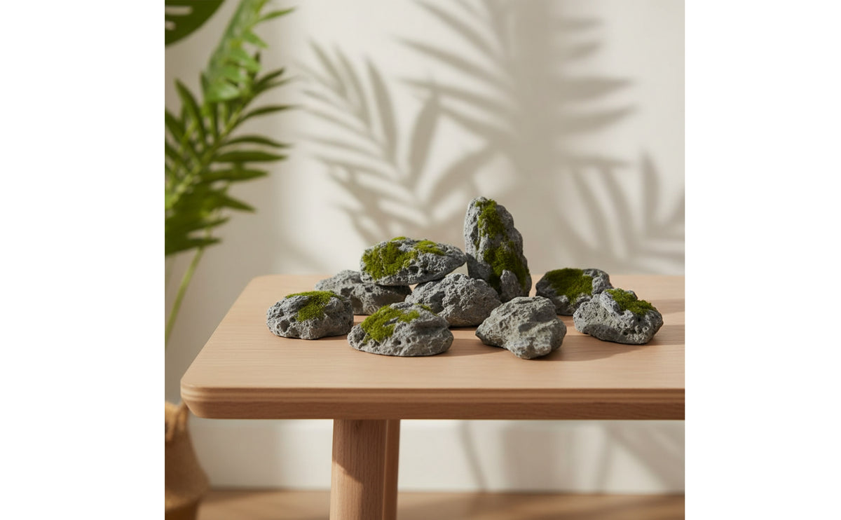 12 Pieces Lightweight Foam Rocks Realistic Fake Rocks Decorative Faux Stone Textured for Landscapers, Decorators, Garden, Courtyard, Indoor Displays