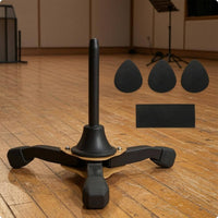 Folding Flute Stand Black Folding Clarinet Stand Tripod Support Sturdy Music Gear Anti-Slip Feet