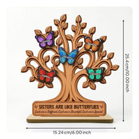 Sister Memorial Plaque Remembrance Wooden Plaque with Stand Thoughtful Desk Decor Sign for Sisters, Shelf, Mantel