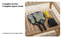 Wooden Pickleball Paddle Set Portable Pickleball Set Sports Equipment Lightweight Reinforced Border Reinforcement for Players