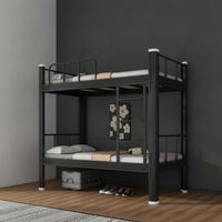 Metal Bunk Bed Space-Saving Bunk Bed with Ladder Heavy-Duty Furniture for Roommates, Employees, Dormitory, Shared Apartment, Employee Housing