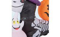 Inflatable Dog with Pumpkin Head LED Lights Skeleton Dog Inflatable Halloween Yard Decoration Lawn Ornament Outdoor for Party