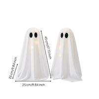 2 Pieces White Ghost Decoration with Draped Body Lightweight Material Ghost Fall Compact for Patio