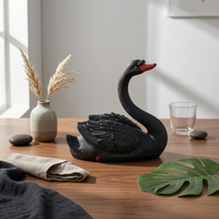 Buoyant Swan Statue Resin Material Buoyant Swan Figurine Weatherproof for Landscape Designers, Courtyard, Yard, Pool