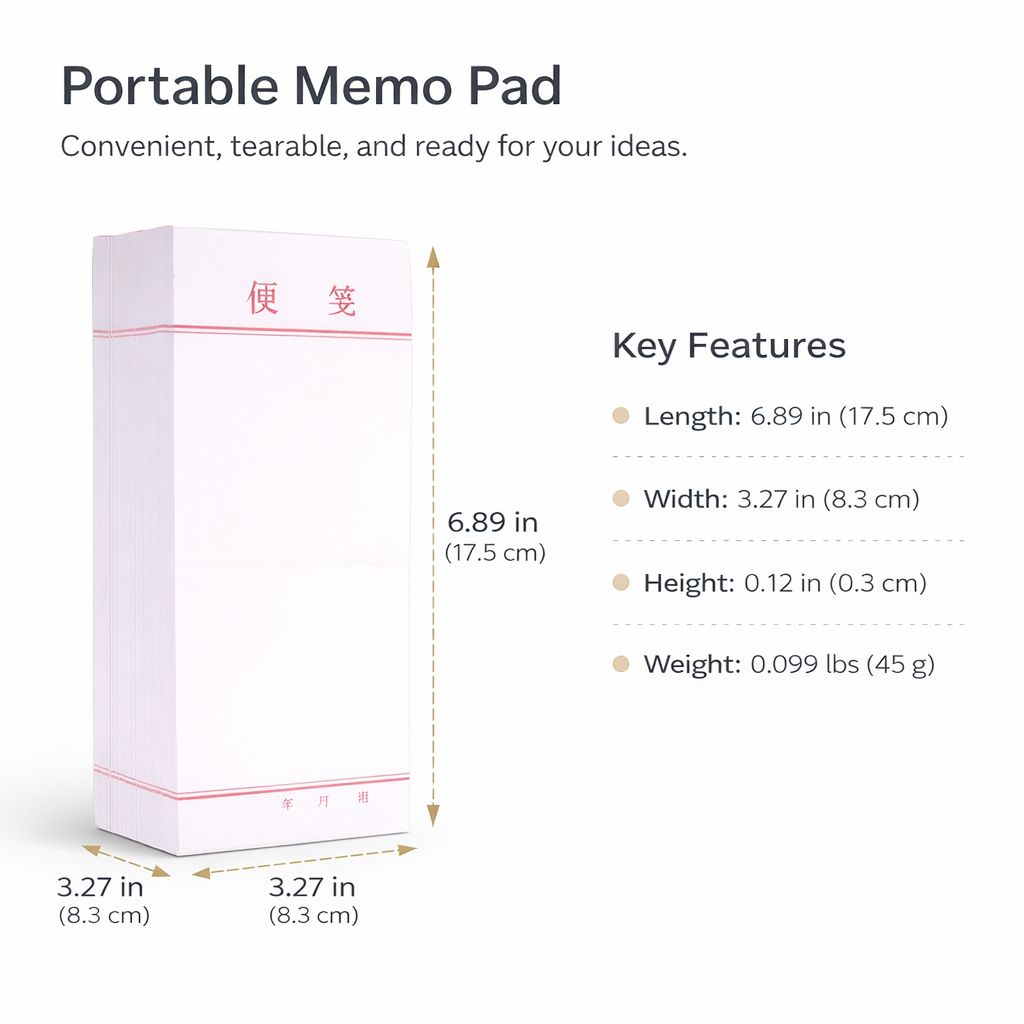Tear Off for Office and Daily Notes, Small Notepad for Pocket, Compact Scratch Paper Loose Leaf for Adults, Non Note Taking
