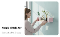 Adhesive lattice Shelf hook-on mounting Installation command center Organizer Easy to Install Household Storage for Renters, Office Workers, Dormitory, Dorm Room, Bathroom