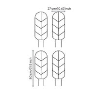 4 Pieces Metal Plant Trellis Tall Trellis with Arched Top Indoor Climbing Frame for Balcony