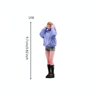 1/18 Headphone Girl Figurine Fine Detail Hand Painted Scale Model