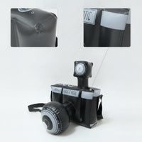 Vintage-Style Inflatable Camera with Strap Lightweight Camera Prop Portable Toy Compact for Costumes, Photo Shoots, Parties