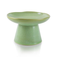 Ceramic Cat Bowl with Stand for Pets, Wide Mouth, Neck Protection