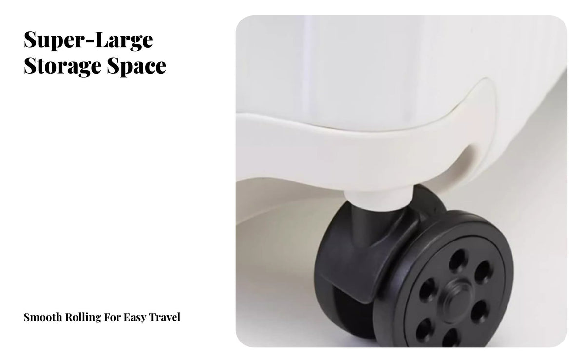 Rigid Luggage Large Capacity Rolling Trolley Case Combination Lock Ribbed Travel Bag for Trip Ers, Vacation, Airport, Weekend Getaway