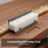 Precision Filing 45 Degree Fret Bevel File Protects Fretboard Fret End Beveling File Professional Grade for Hobbyists, Fretwork, Music Shop
