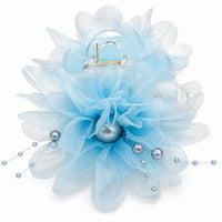 Elegant Peony Tassel Hair Claw Clip for High Crown Hairstyles