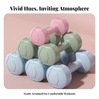 2 Pieces stretching suitable Hexagonal Dumbbell space-efficient Size complimentary Weight Space-Saving exercise gear Non-Slip textured handle for Beginners, Fitness devotees, Home, Dorm Room, Weightlifting, physiquebuilding