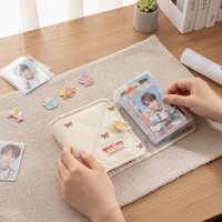 Embroidered Butterfly 3-inch Photo Card Album for Instax Mini and Kpop Photocards, High Transparency Pages