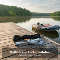 Carbon Steel Boat Anchor Foldable Design Folding Grapnel Anchor Easy Storage Portable for Paddleboarders, Fishing, Kayaking