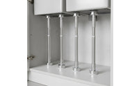 4 Pieces Stainless Steel Under-Sink Support Rod No-Drill Sink Support Pole Rustproof Furniture Stabilizer Adjustable for Homeowners