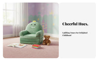 Cute Cartoon design Crownrear Princess Chair Foldable Crown-Shaped Thrindividual Soft and Comfortable Plush Armchair Lightweight Design for Girls, Toddlers, Kids, literature corner, Playroom, Bedroom, Living Room