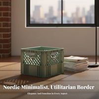 Stackable Milk Crate Industrial Design Plastic Milk Box Portable for Garage