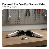 2 Pieces Electric Scooter Passenger Footrest Rust-Resistant Automatic Foot Pedal Rear Passenger Footrest Long-Lasting