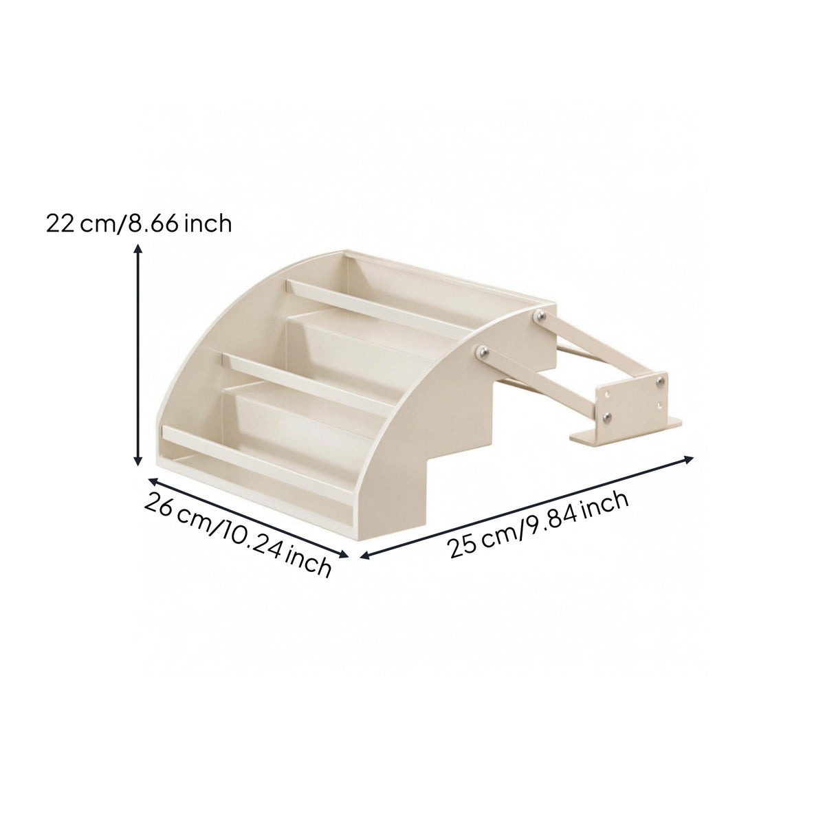 Cabinet-Mounted Pull-down Rack Curved Frame Pull-down Storage Rack Drop down Shelf Space Saving Upper Cabinet Organizer