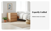 Minimalist Design 3-Drawer End Table Modern Design 3-Drawer Chest Spacious Storage Nightstand Sturdy Construction for Apartment Dwellers, Homeowners, Students, Home, Guest Room, Hallway