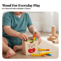And Pretend Pretend Meal Pieces Toy Culinary Play Set Wooden French Fries Matching Game Screen Fun for Children