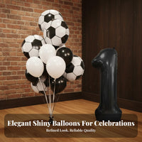 15 Pieces Includes Foil Balloons Soccer Theme Balloon Kit Easy to Assemble Football Party Balloon Set for Children, Parents, Pubs