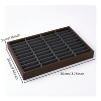 Jewelry Tray with Compartments Solid Wood Organizer Orderly for Retail Display