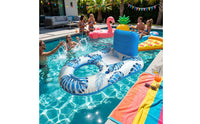 Inflatable Floating Lounge Cooling Mesh Pool Lounger Sun Tanning Inflatable Adult Size Water Suspended Lounger Quick-Drying