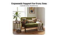 2-Seater Wooden Loveseat Retro Design 2-Seater Loveseat Retroretroera Modern & Design Sturdy Wood Frame for Two People