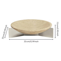 Tabletop Tray with Stand Wabi-Fruit Bowl with Stand Speckled Decorative Organizer for Living Room