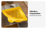 Sink Corner Basket Space Saving Corner Drain Basket Fast Draining Sink Food Debris Collector