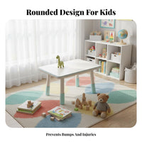 Writable Surface Adjustable Kids Table and Chair Set Child-Safe Design children's Study Desk and Chair Set Sturdy & Stable Peanut Shaped Kids Table Rounded Edges for Toddlers, Preschoolers, Kindergarten, Playroom, Classroom, Daycare