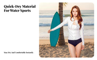 Sun Protection Bathing Suit Set Modest Coverage women's Long Sleeve Aquatic Top Set Quick-Quick-Absorbent Split Long Sleeve Wetsuit for Surfers