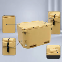 Seafood Storage Box Large-Capacity Insulated Transport Box Molded for Commercial Fishers, Fish Markets