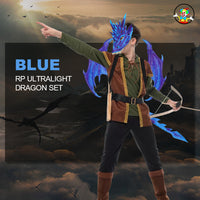 Halloween Kids Dragon Costume Set with Wings and Tail, Cosplay Prop