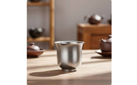 Titanium Teacup Lightweight Titanium Cup Lustrous Tea Bowl for Campers, Camping, Travel