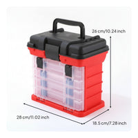 Multi-Compartment Tackle Box Stacked Compartments Fishing Tackle Box Transparent Drawers Portable Container