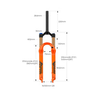 Air Damping System Fork Lightweight Mountain Bike Fork Adjustable