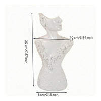 Floral Lace Trim Resin Jewelry Bust Textured Necklace Display Bust Countertop Earring Mannequin Stand Smooth Finish