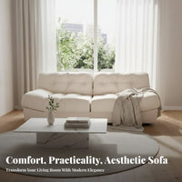Plush sectional Sofa billowyLike Design Living Room Furniture Minimalist Aesthetic for Apartment Dwellers, Homeowners, Home Interior, Lounge Area, Office