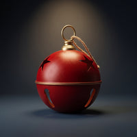 Bell Ornament with Star Cutouts Oversized Hanging Bell with Jute Cord Classic for Mantel