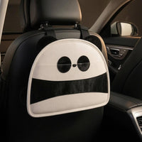 Fleece-Like Panda Car Seat Organizer Adjustable Straps Headrest Hanging Organizer