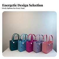 Easy to Clean EVA Cutout Tote Long-Lasting Kids Perforated Handbag Lightweight for Girls, Travel, Pool